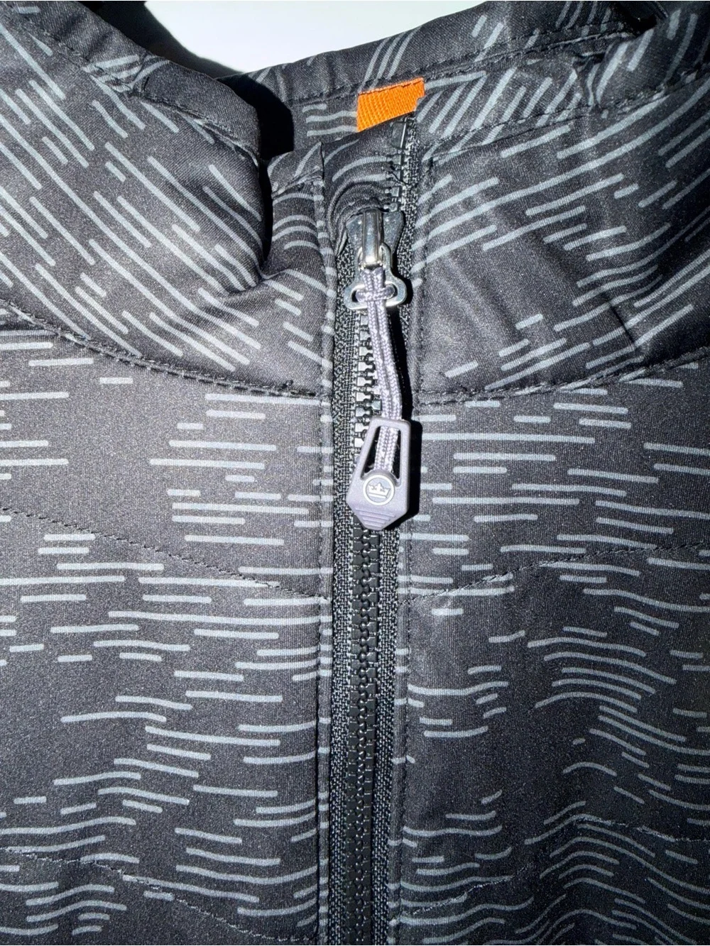 Peter Millar Men's Black Patterned Full-Zip Jacket